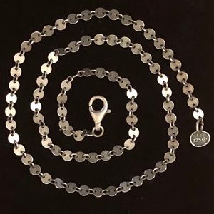 Rare Silpada Sterling Silver Mini Disc Chain Necklace N1952